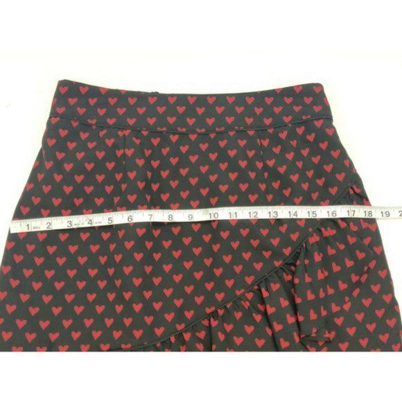 Maison Jules | Womens ruffled Skirt with Black Printed Heart - Picture 7 of 11